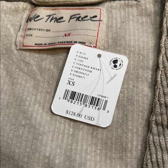 Free People Vintage Khaki Corduroy oversized vest - Picture 2 of 5